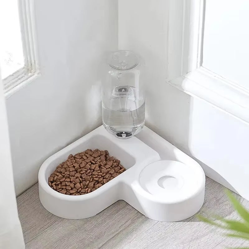 Automatic Dual-Use Pet Bowl for Drinking & Feeding – Moisture-Proof for Cats & Dogs